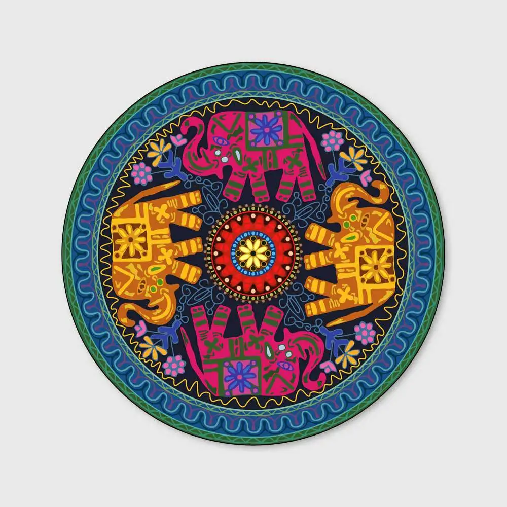 Богемный этнический стиль круглые коврики слон цветок подвесная корзинка на