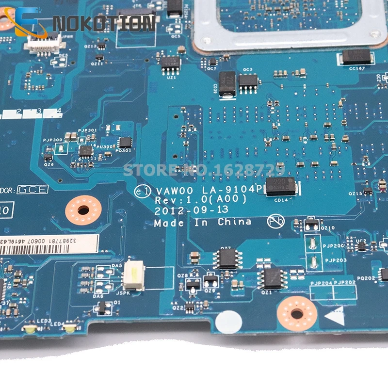 NOKOTION CN-05YGGX 05YGGX 5YGGX VAW00 LA-9104P для Dell Inspiron 3521 5521 материнская плата ноутбука I5-3317U CPU DDR3