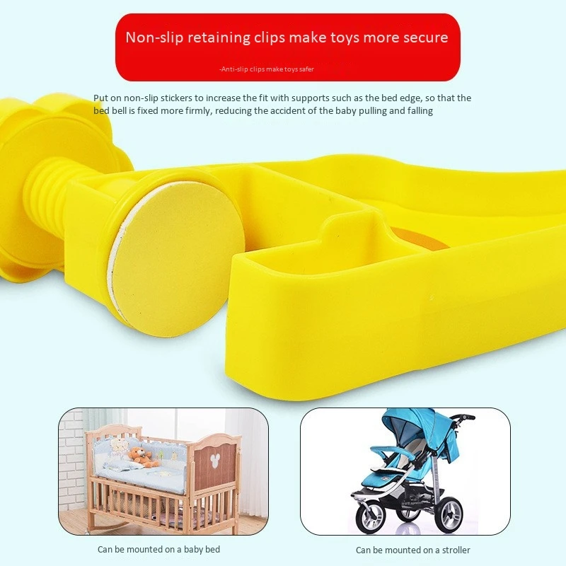 

4 in 1 Musical Crib Mobile Bed Bell Kawaii Animal Baby Rattle Rotating Bracket Toys Giraffe Holder Wind-Up Music Box Gift