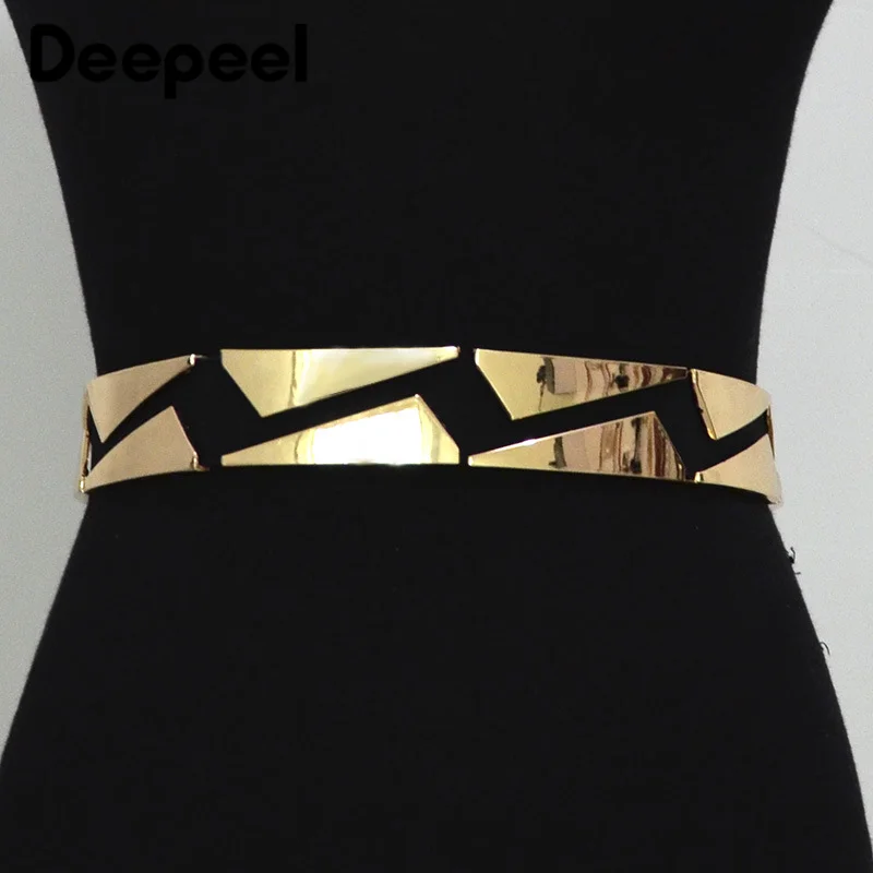 

Deepeel 1pc 4X100cm Fashion Female Cummerbunds Metal Elastic Band Wide Belt Elastic Cummerbunds Coat Skirt Accessories CB028