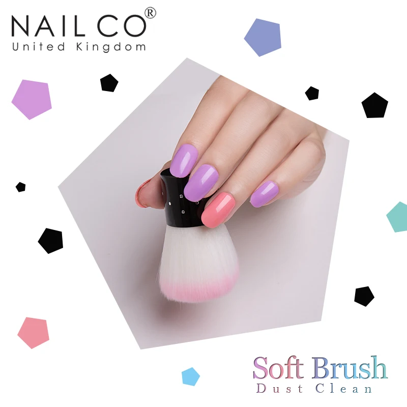 NAILCO 1 шт порошок лак для ногтей Чистящая Щетка инструмент для маникюра педикюра мягкая щетка для ухода за ногтями гель щетка для чистки ногтей Удаление