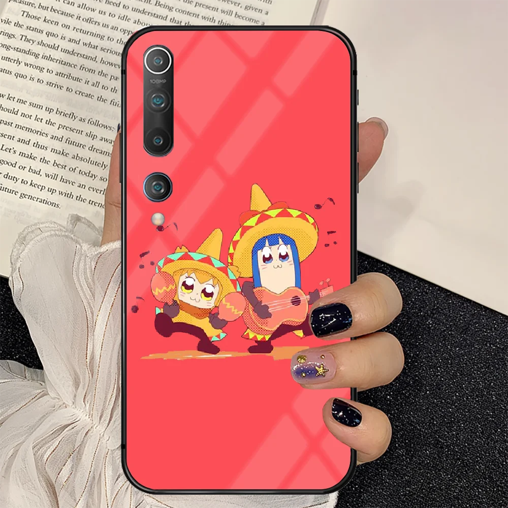 

Cute Pop Team Epic Cartoon Phone Tempered Glass Case Cover for Xiaomi Mi A F X POCO M Note 3 9 10 11 i T Pro Lite 3D Silicone