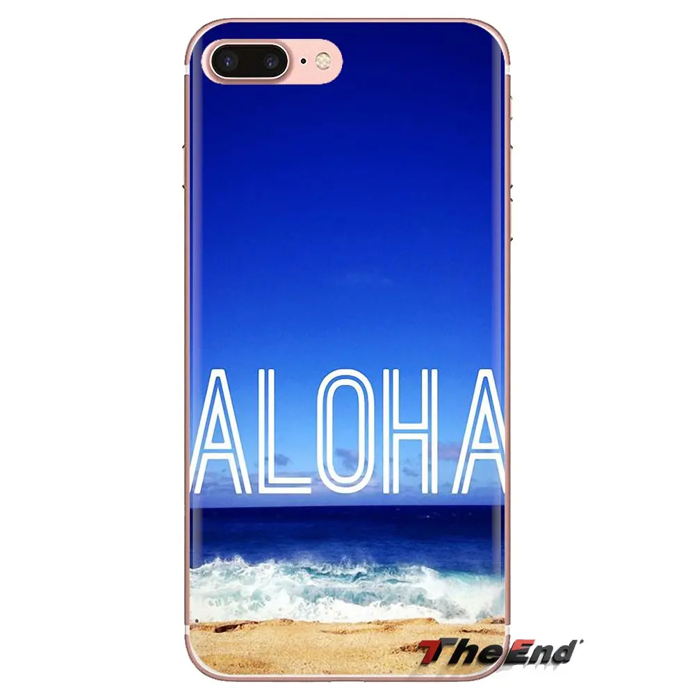 Цветок в гавайском стиле с изображением пальм на пляже арт ТПУ чехлы для huawei Honor 7X