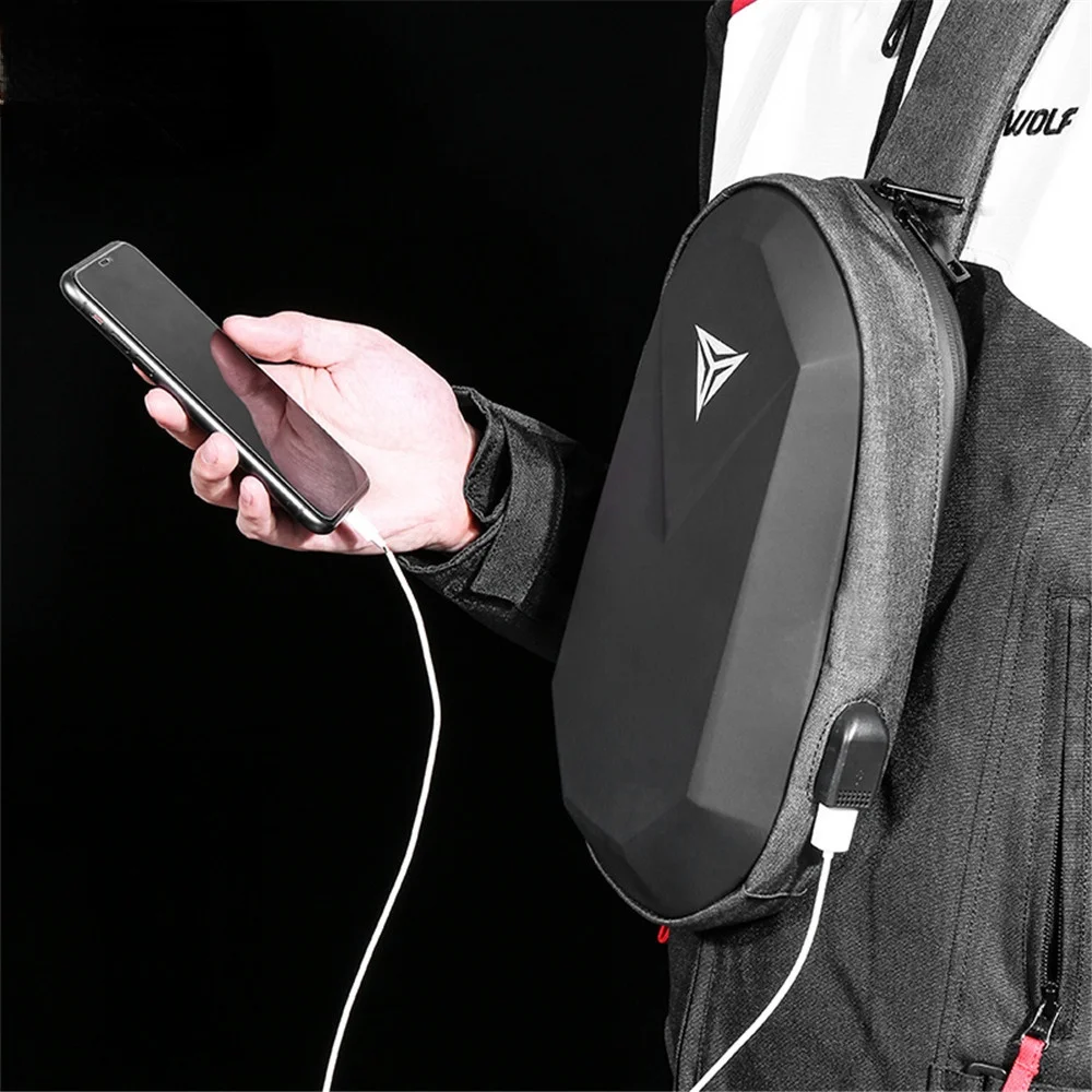 

Motowolf Мужская мотоциклетная сумка на плечо, дорожная нагрудная сумка, водонепроницаемая Спортивная нагрудная сумка, сумки с защитой от краж...