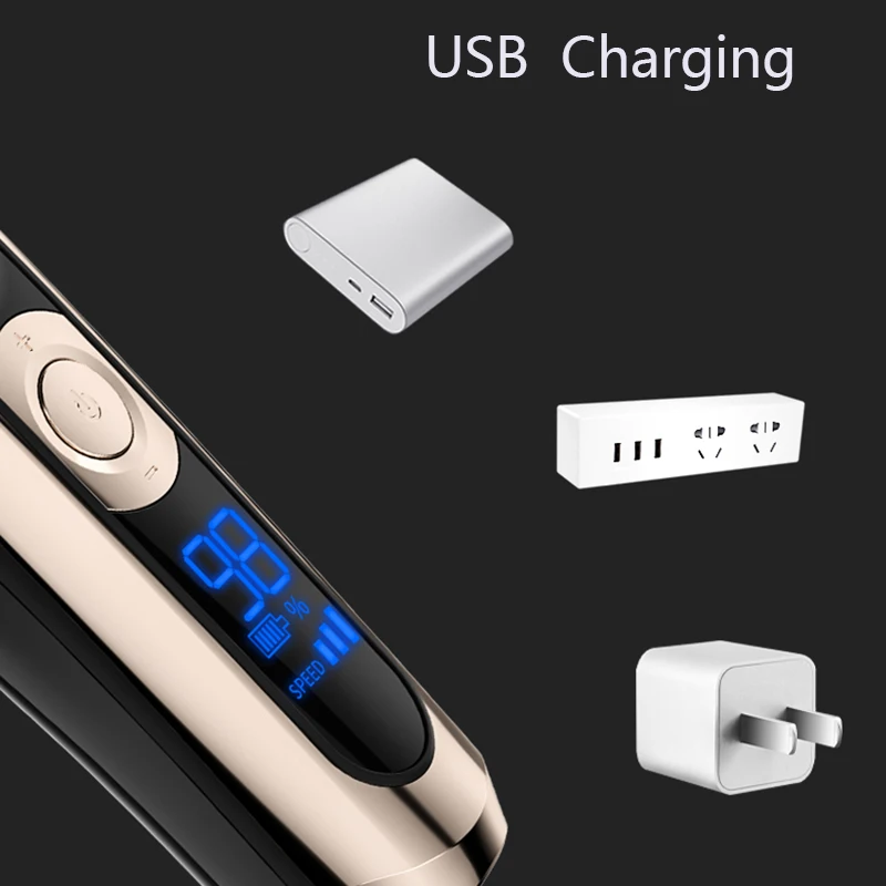 KONKA триммер для волос профессиональная электрическая машинка стрижки с USB