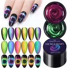 NICOLE DIARY 9D Galaxy Гель-лак для ногтей с эффектом «кошачий глаз» Хамелеон для использования с магнитом Soak Off UV/светодиодный лак для ногтей 5 мл полуперманентный Гель-лак для маникюра