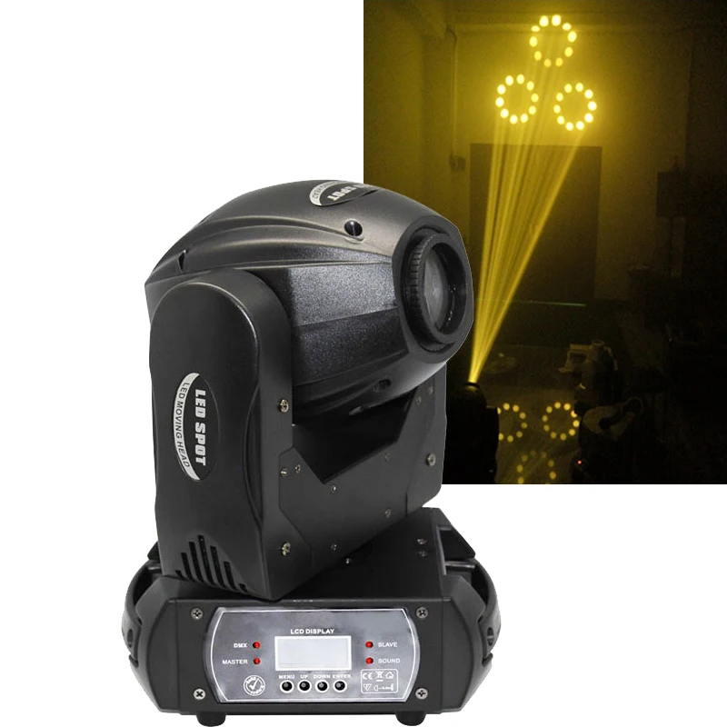 

60W LED Spot Moving Head Light Gobo Rotation with 3 Face Prism effects Stage Lighting Projector DMX Control Dj Disco lights