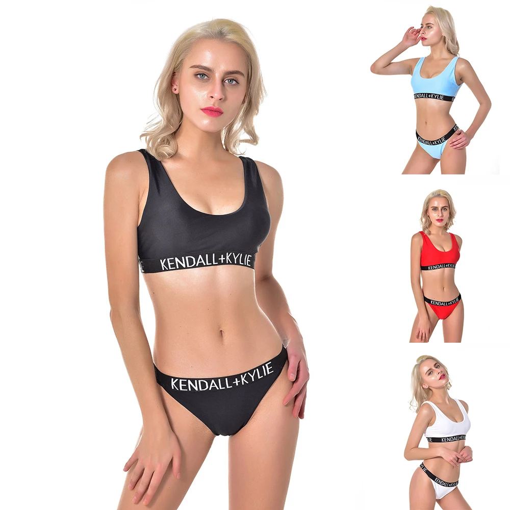 Женские сексуальные купальники из Бразилии с надписью love черный пляжный костюм