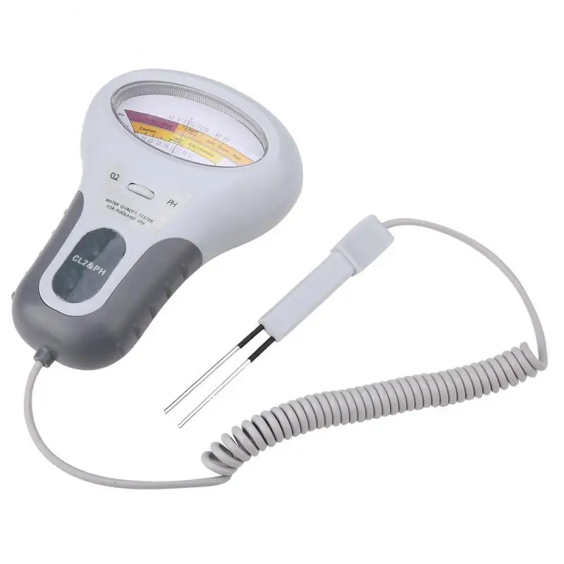 Medidor Digital port&aacute;til de calidad del agua, medidor de nivel de PH y cloro CL2 para piscina, Spa, an&aacute;lisis de calidad del agua, 1 unidad-4