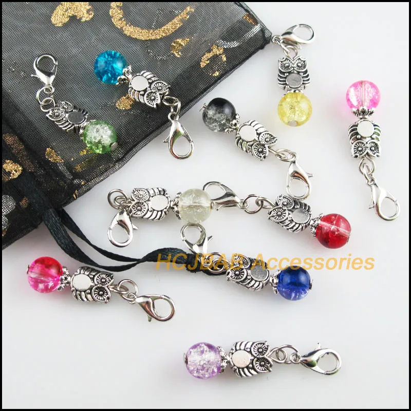 Модная обувь на каблуке 10 шт тибетские Серебряные Тона Сова смешанные в стиле