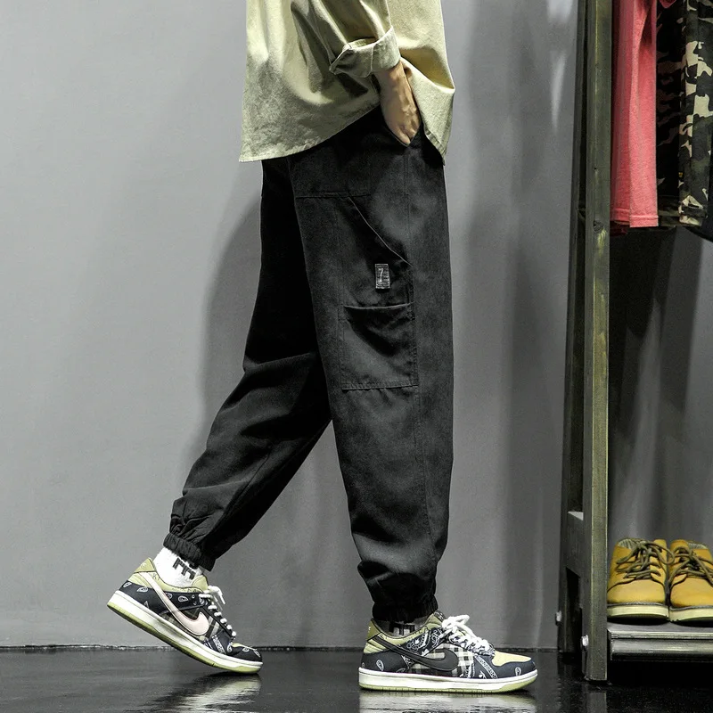 Новинка Осенние повседневные брюки Мужская мода в гонконгском стиле Молодежные