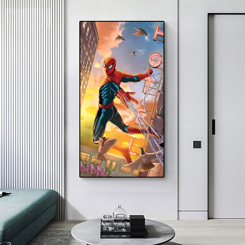 Экшн-фигурки супергероев из аниме-Фильмов Marvel холст живопись Постер и печать