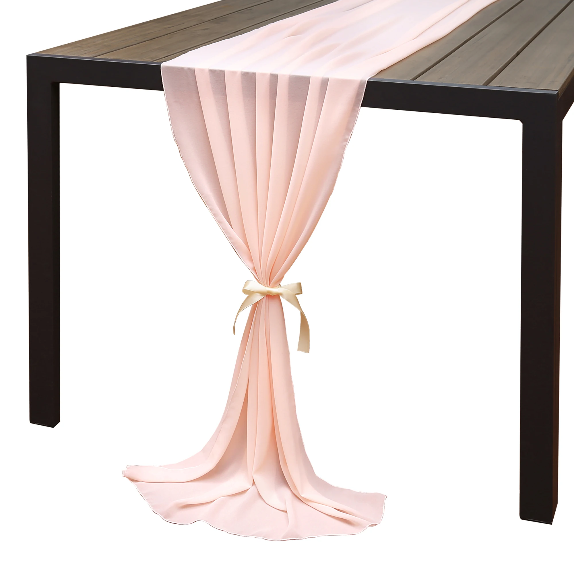 

Long Chiffon Table Runner for Wedding Party Banquets Bridal Home Table Arches Cake Table Decoration (68*300cm)
