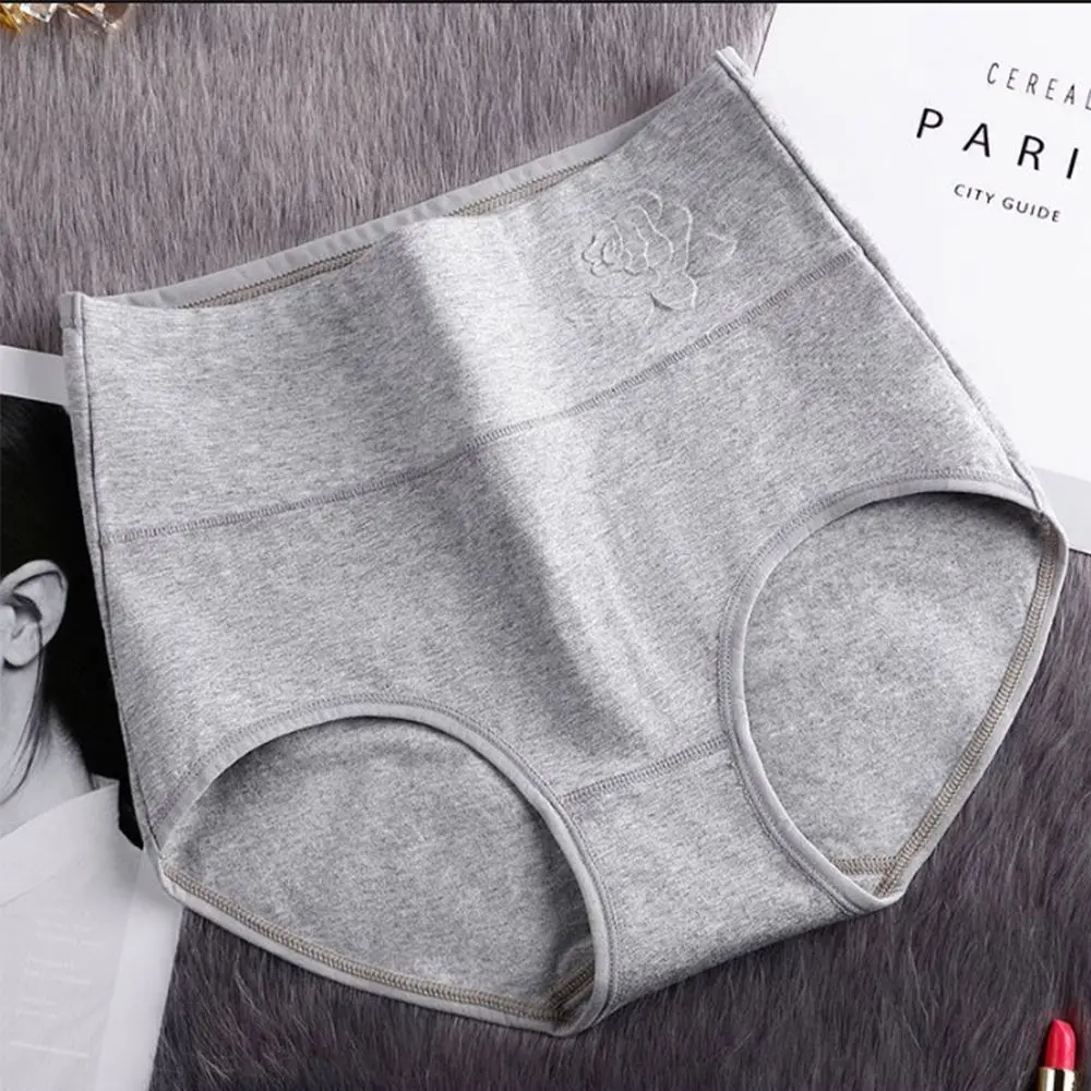 grey Высокая талия Сексуальная корректирующая одежда на подкладке бесшовное хлопковое белье для похудения и коррекции фигуры женские Трусики Дышащие Хлопковые женские мягкие трусики - Цвет: grey