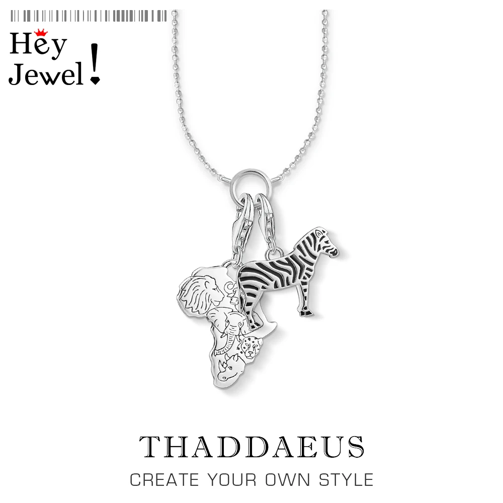Ожерелье с подвеской Зебра и африканская модные филигранные украшения зимой 2019