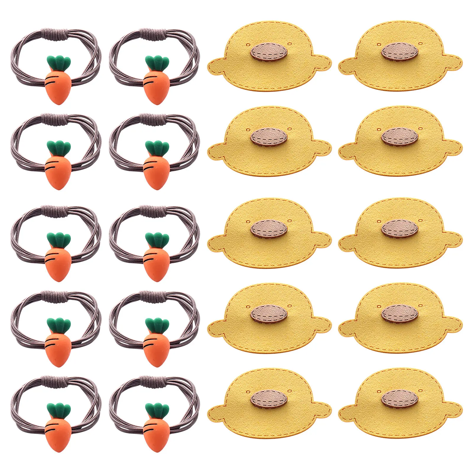 

2021 Little Yellow Duck Carrot Hairpin Simple Cute Girls Hair Ties Carrot Tie Hair Rope Hair Accessories Expert