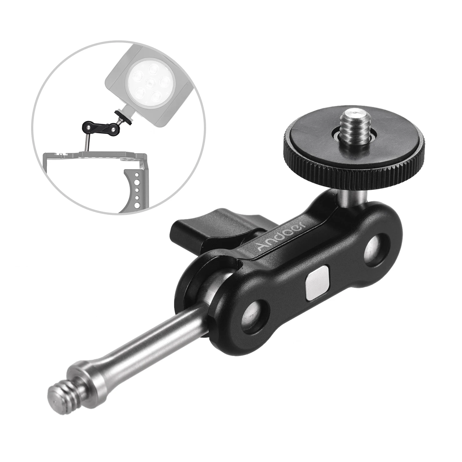 Andoer многофункциональный двойной шаровой Адаптер для крепления видеомонитора