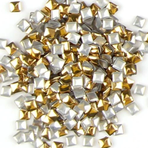 3D технические квадратные металлические шпильки в виде пирамиды 3 мм украшение