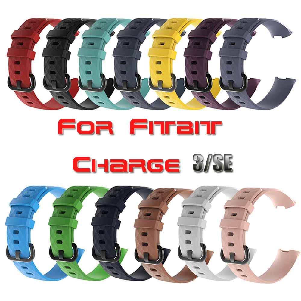 Цветной браслет для Fitbit Charge 3 силиконовый Браслет Charge3/SE сменный ремешок Fit Bit