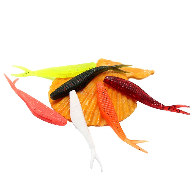 Мягкая рыболовная приманка 6-12 шт./лот искусственный силикон 6 см/1 5 г джиг-воблер