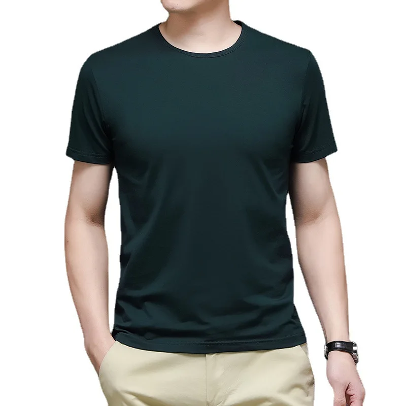

2021 summer leisure thin type of men's fashion set of pure color urban men's new round collar short sleeve T-shirt