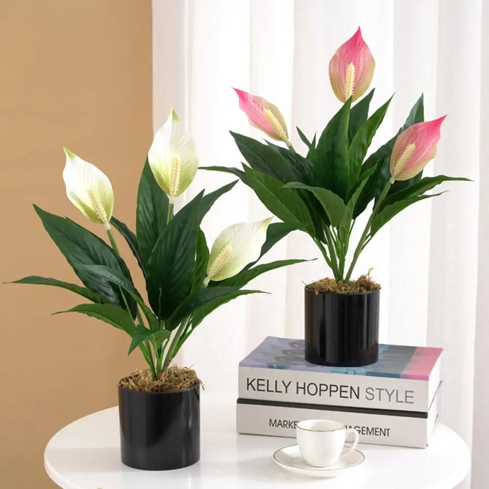 Искусственные пластиковые искусственные цветы Lilium красивая тонкая текстура