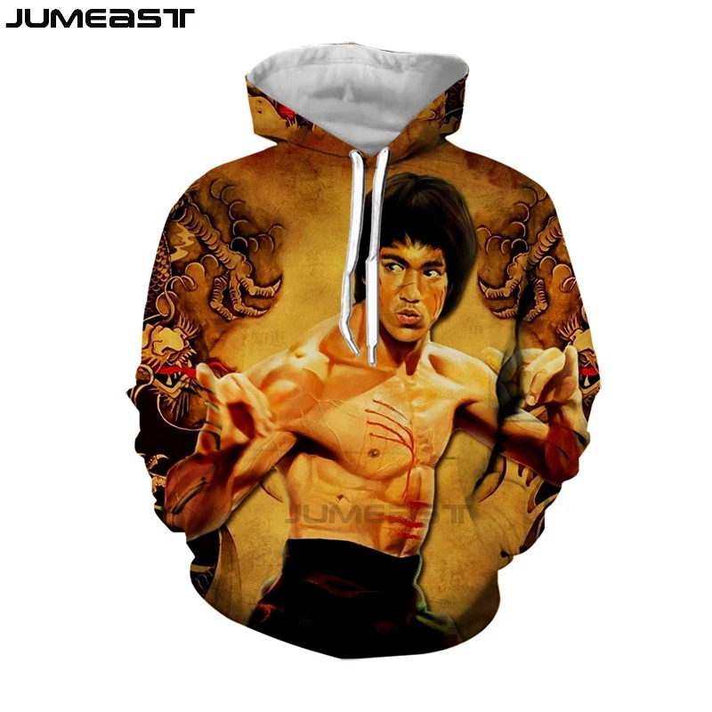 

Jumeast Men Women 3D Sweatshirt Chinese Superstar Bruce Lee Oversized Coat Casual Jacket Pullover Fashion Spring Autumn Hoodies