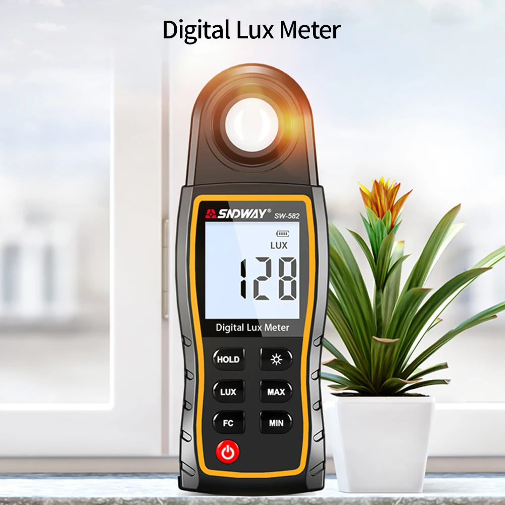 SNDWAY SW-582 Digital Lux Meter LCD Display Handheld Auto Range Luminometer Photometer Luxmeter Light 0-199 900 | Инструменты