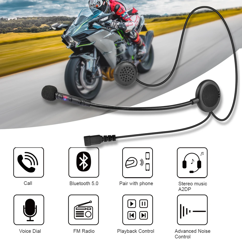 Bluetooth наушники Fodsports F1 с поддержкой bluetooth 5 0 и FM радио|Наушники для шлемов| |