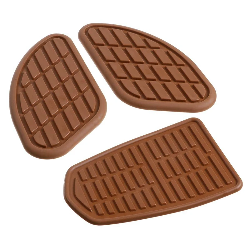 

3PCS Motorcycle Cafe Racer Tank Traction Pad Side Gas Tank Knee Grip Protector Fuel Tank Stickers Vintage Side Panels