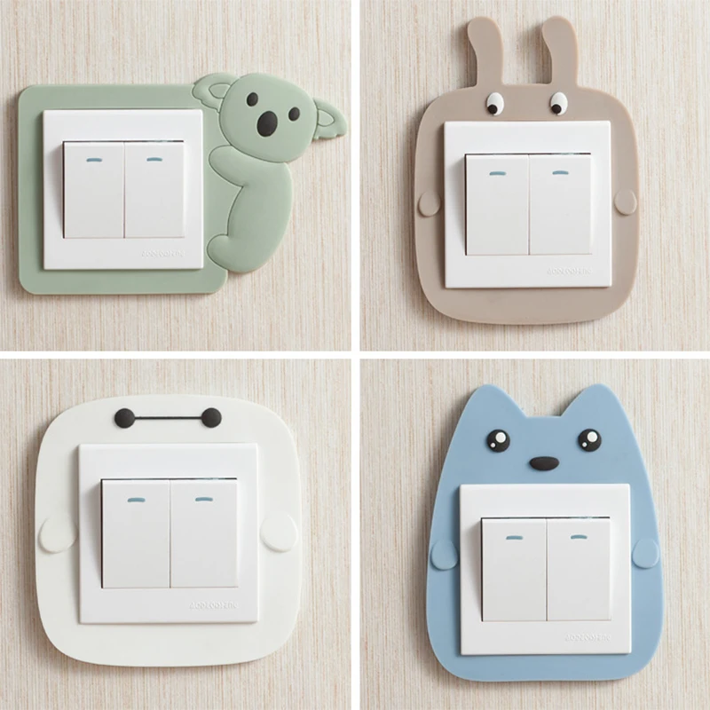 

1pc Cute Cartoon Animals Luminous Switch Panel Sticker Fluorescent Glow in the Dark Home Children Room Wall Decoration