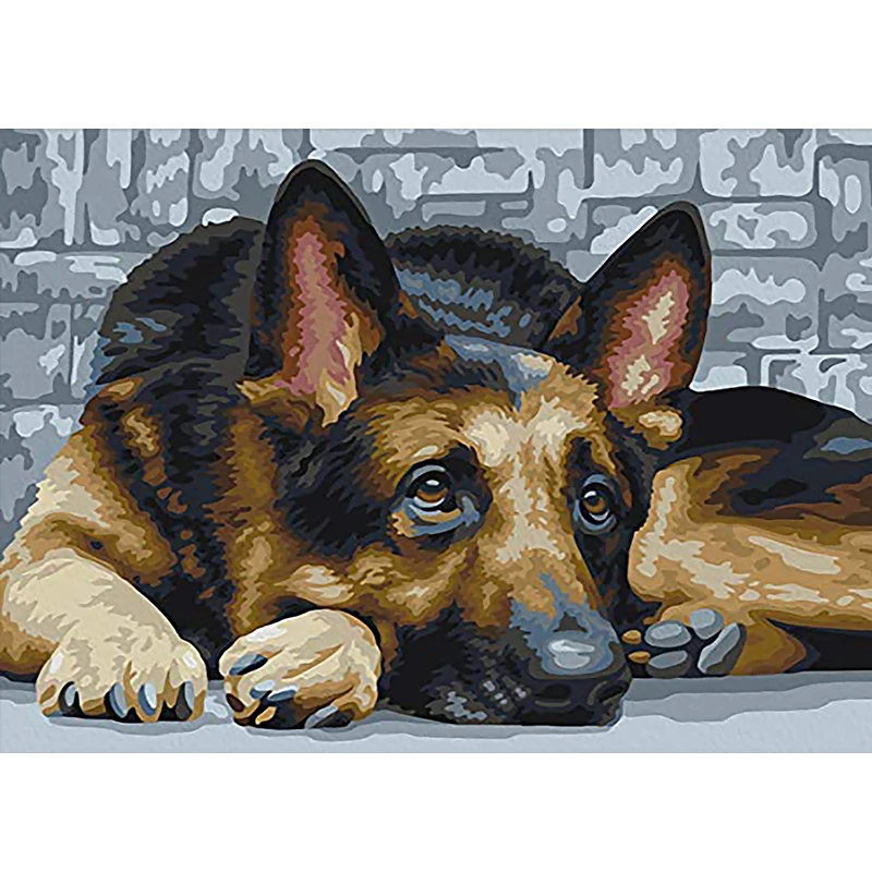 

Frameless Dog Animals DIY Painting By Numbers Kits Coloring By Numbers Unique Gift Home Wall Art Decor 40x50 Artwork