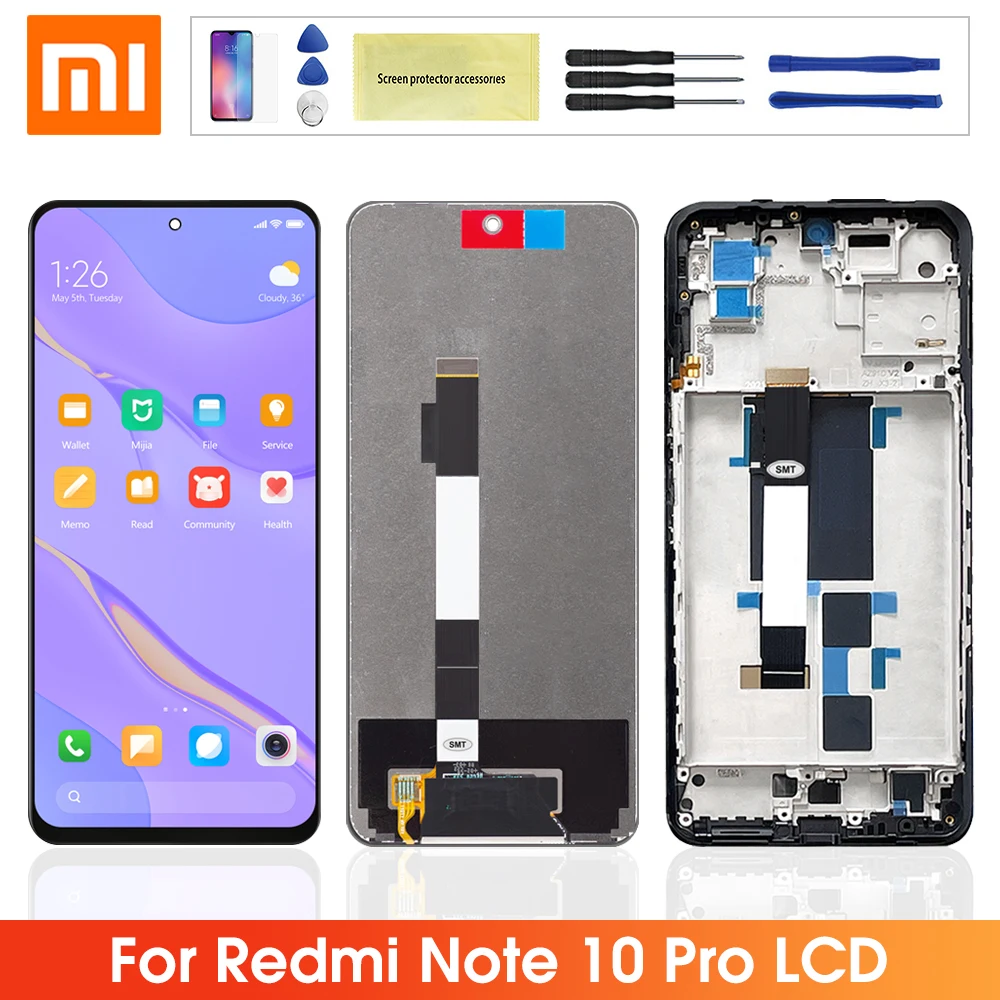

Оригинальный дисплей 6,6 дюйма для Xiaomi Redmi Note 10 Pro, ЖК-дисплей в сборе для Redmi Note 10 Pro, версия в Китае