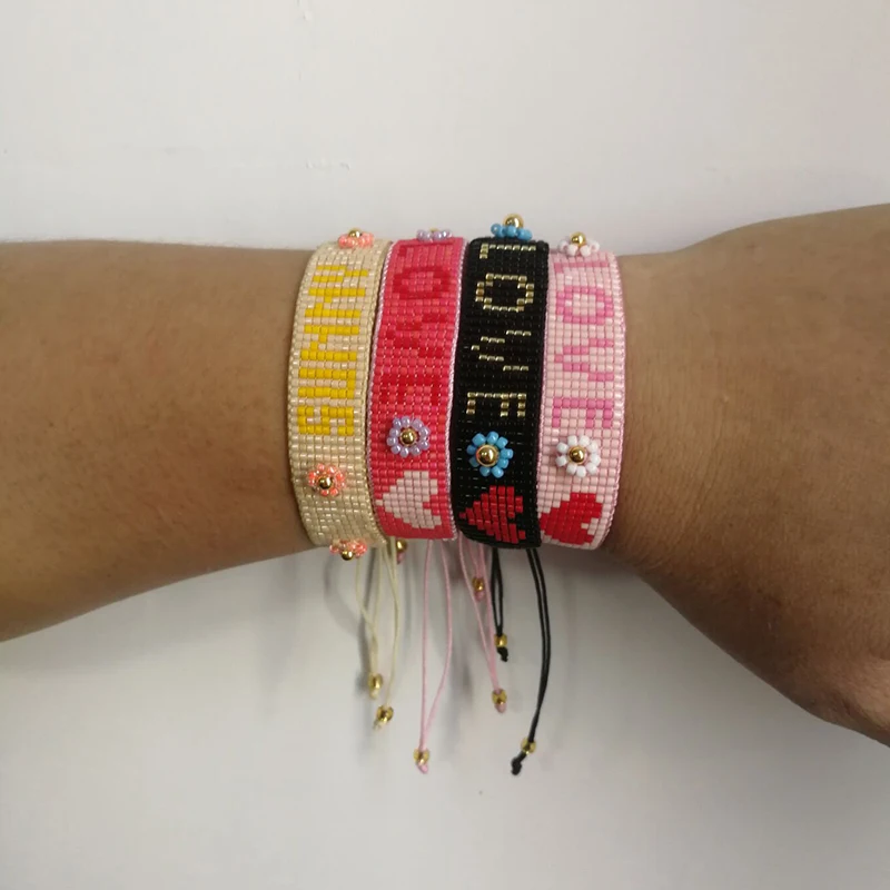SHINUSBOHO 100% Миюки деликатные браслеты браслет с любовным сердцем на удачу Шарм