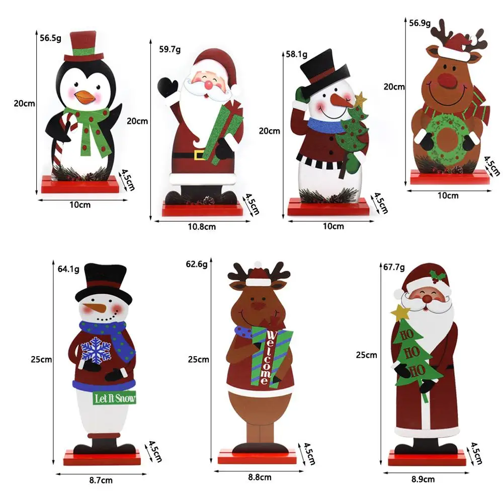 Christmas decorations for home wooden craft navidad merry 2020 gift table decor Centerpiece Cristmas new year 2021 | Дом и сад