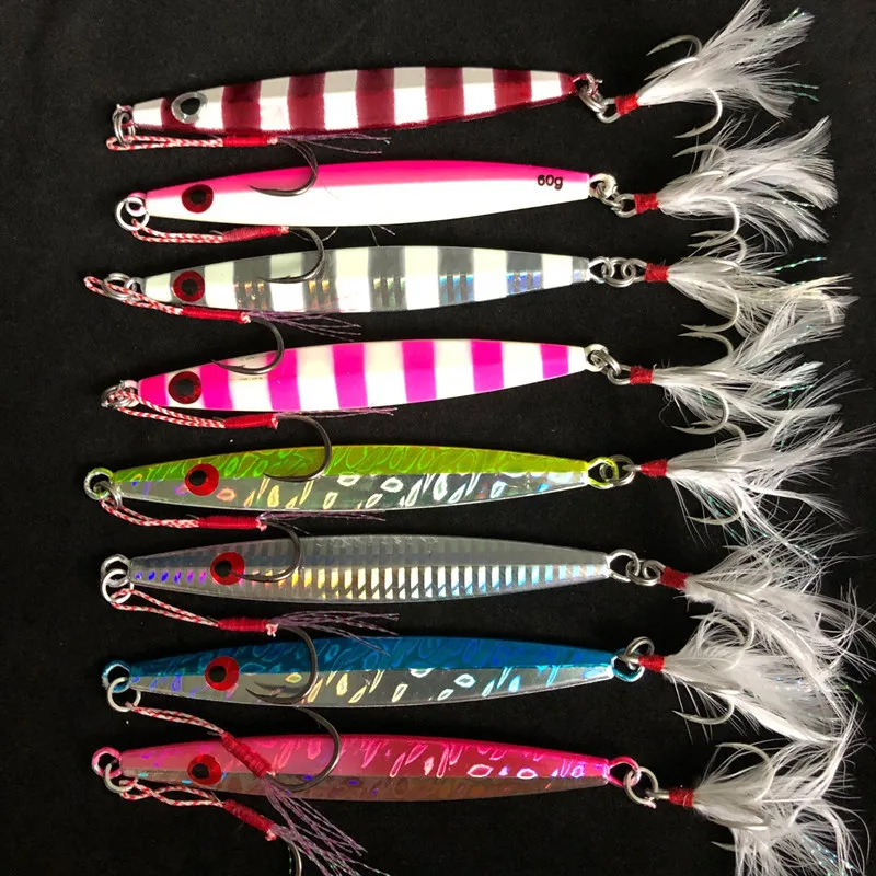 Luminous No hook 1pcs/lot 60g 80gknife Jigging Metal Spoon High Quality VIB artificial bait boat fishing lures fish on - Светящийся без крючка 1 шт./лот 60г 80г Нож для джига Металлическая ложка высокого качества Искусственная приманка VIB для рыбалки на 