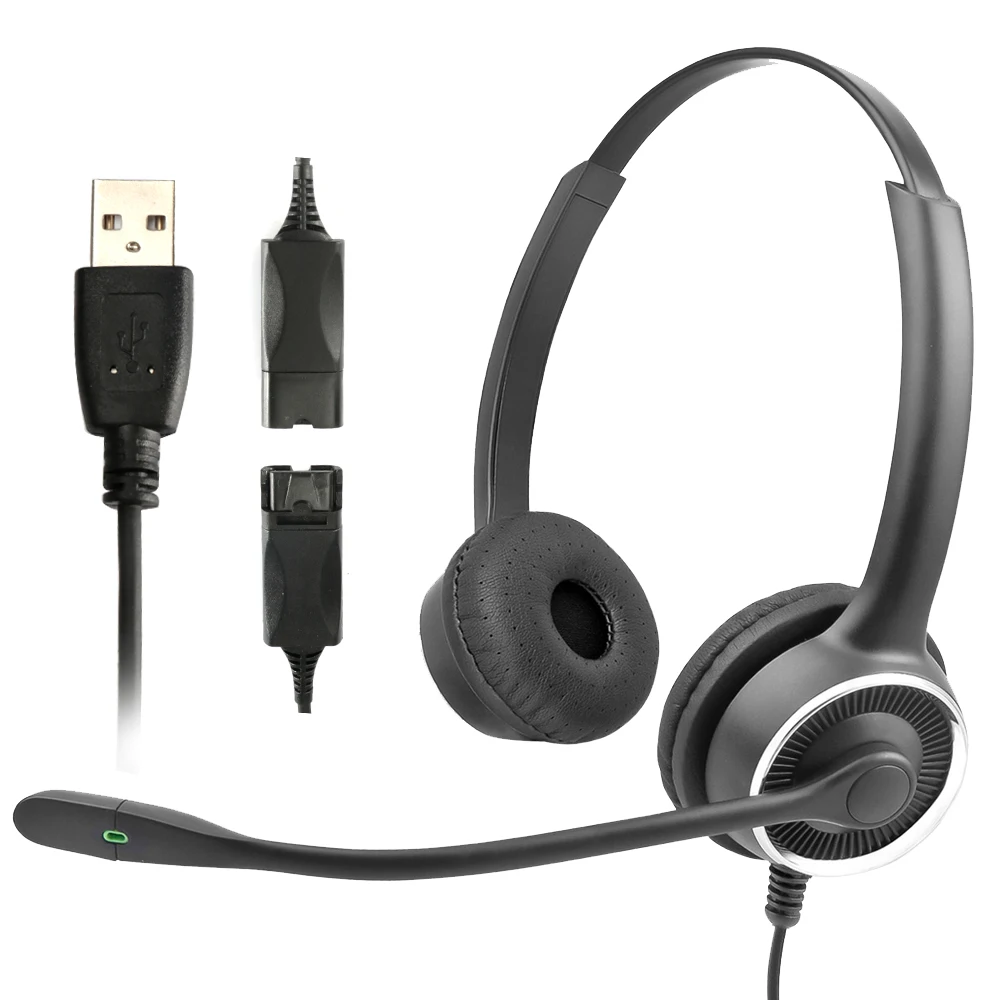 SP268 QD USB колл центр гарнитура офис с микрофоном бинауральное оголовье телефон