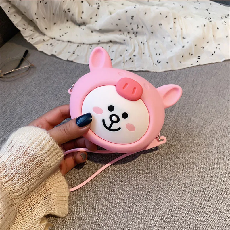 Модные женские кошельки с героями мультфильмов Kawaii, силиконовая коробка для хранения косметики, сумка для монет, модный кошелек, детские подарочные наушники, SD, TF карты, сумка - Цвет: AA12