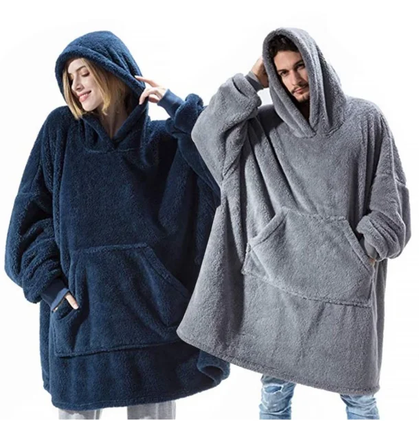 

Blanket With Sleeves Women Oversized Hoodie Fleece Warm Hoodies Sweatshirts Giant TV Blanket Women Hoody Robe Casaco Feminino