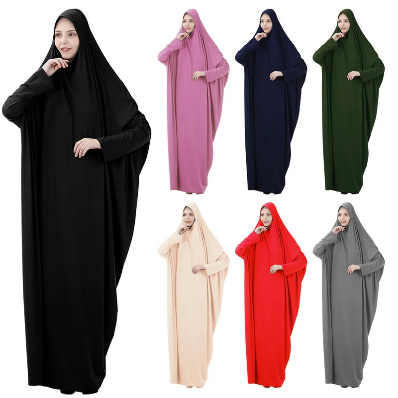 Мусульманская молитвенная одежда Рамадан, платье для женщин, хиджаб, Бурка, длинная абайя, исламский химаз, намаз, молитвенная мусульманска...