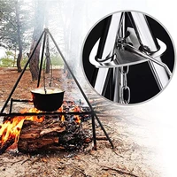 picnic outdoor tools camping tent travel hiking survival tourism bushcraft barbecue tripod bonfire hanging pot stainless steel