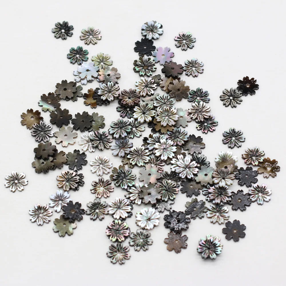 

10/12 мм браслеты с подвесками в виде ракушки резная бусина Новый дизайн натуральный черный из перламутровых раковин свободные бусины для изг...