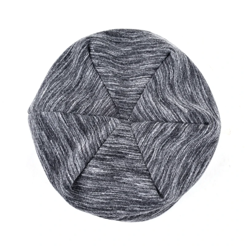 NUZADA однотонные Зимние головные уборы для мужчин и женщин Skullies Beanie Hedging cap вязаная шапка s хлопок двухслойная ткань капот теплая шапка