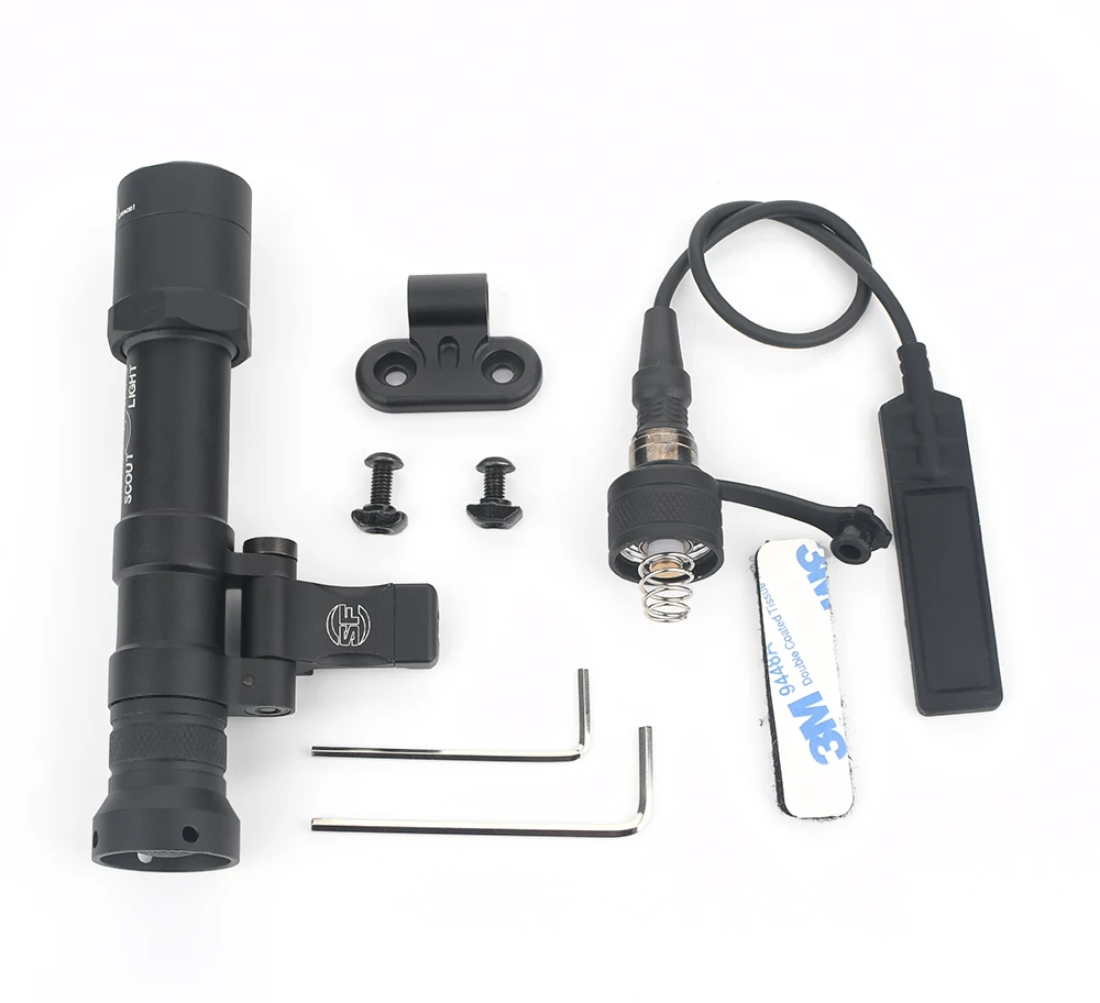

WADSN Airsoft M640B Scout Light Pro with Tailcap Hunting Rifle M600 Flashlight 560 lumens Weapon Light For Keymod Mlok Picatinny