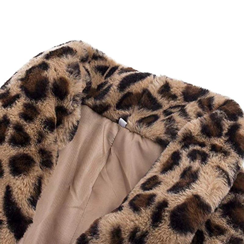 

2019 Autumn coat leopard faux fur long coat fur coat teddy coat faux fur coat fur fur jacket coat manteau femme