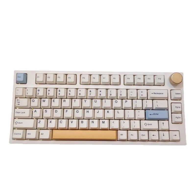 

Клавиатура RGB с Bluetooth клавишами NJ80 Hotswap, 2,4 ГГц, беспроводная механическая клавиатура Dyesub PBT, колпачки клавиш