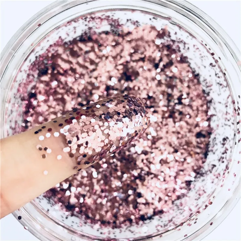 Ультратонкая 3D блестка для ногтей 1 мм точечная Лазерная сверкающая ПЭТ расшитая