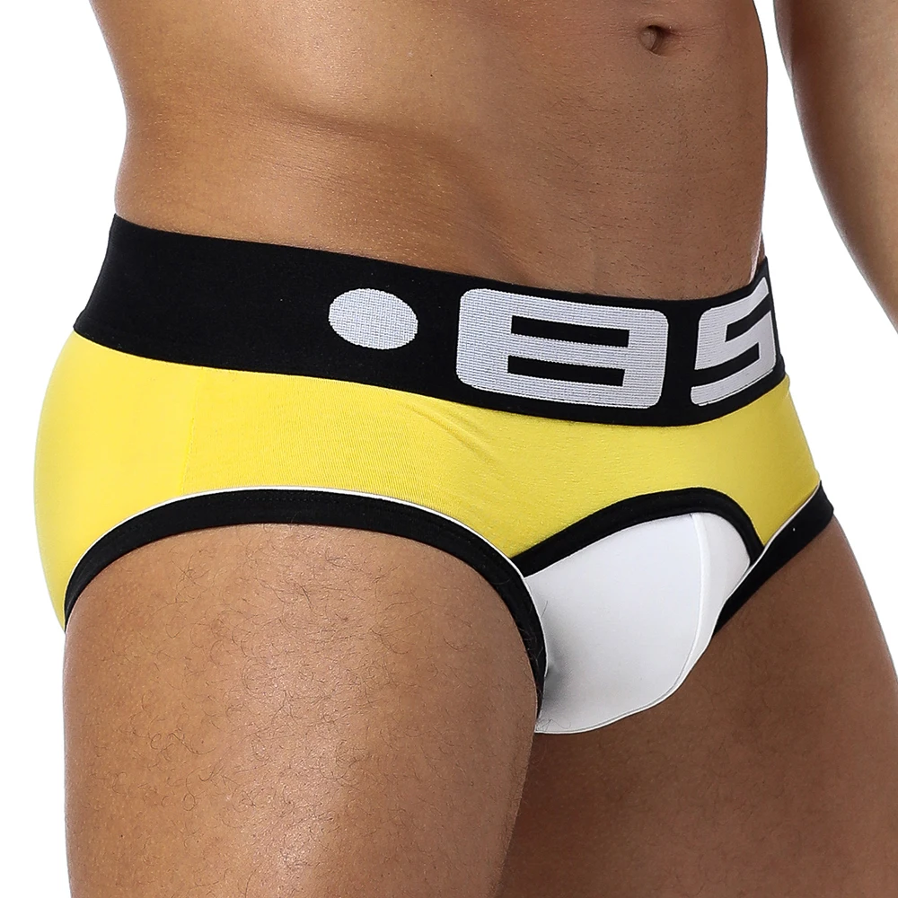 

2pcs/lot BS Cotton Gay Men Underwear Sexy Cuecas Ropa Interior Slip Hombre bikini 5Color Free Shipping M-2XL