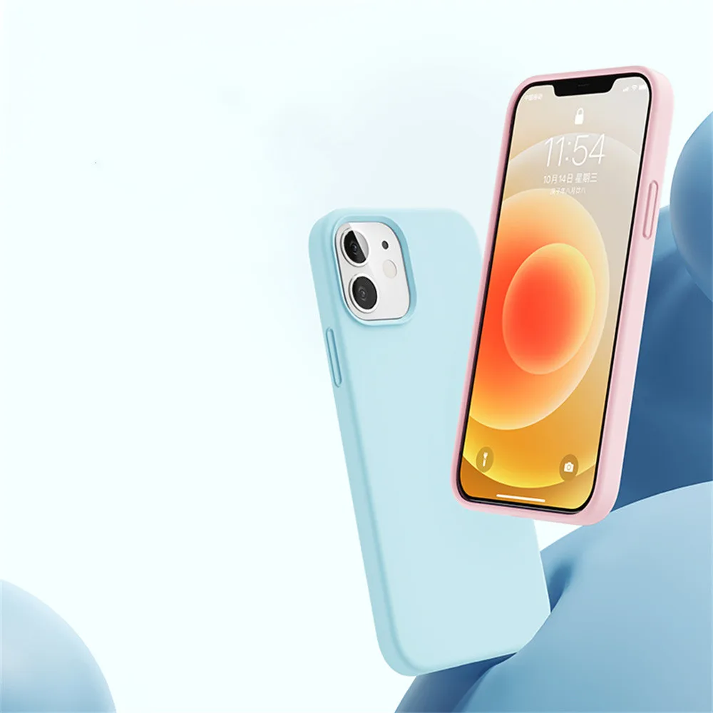 

IPhone12 liquid silicone mobile phone case is suitable for iPhone 1312 ProMax X XR XsMax 7 8 Plus 13 12 Mini Dirty resistance