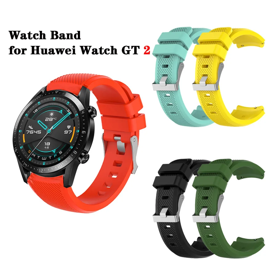 Силиконовый ремешок для часов Huawei Watch GT GT2 спортивный браслет Honor Magic 2 Pro Classic 22